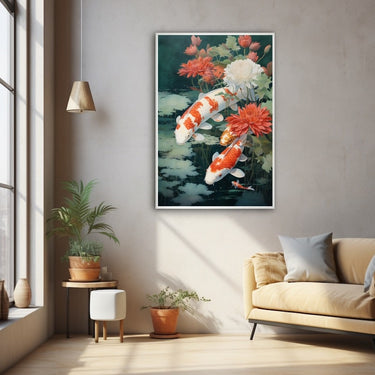 Acrylic Painting of Koi Fish